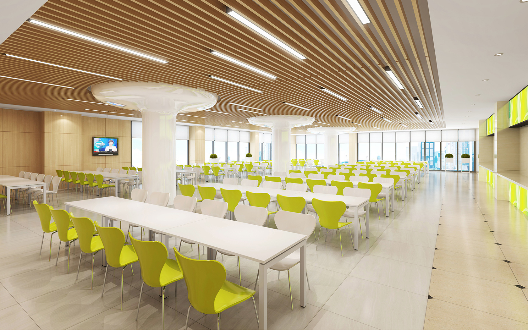 飯?zhí)眉揖?><p>&nbsp;1.優(yōu)雅設(shè)計(jì)提升舒適感</p><p>&nbsp;家具的設(shè)計(jì)直接影響著學(xué)生的用餐氛圍。現(xiàn)代、簡(jiǎn)約的設(shè)計(jì)風(fēng)格可以提升視覺(jué)愉悅感，而符合人體工學(xué)的座椅和桌子則保障舒適度。舒適的用餐環(huán)境能夠有效緩解學(xué)生的疲勞，讓用餐成為一天中放松的時(shí)刻。</p><p>&nbsp;2.靈活布局支持社交互動(dòng)</p><p>&nbsp;靈活可調(diào)的家具布局能夠促進(jìn)學(xué)生間的互動(dòng)和交流。長(zhǎng)桌和開(kāi)放式座位安排為小組討論和社交活動(dòng)提供了便利，同時(shí)單獨(dú)的小桌設(shè)置也適合希望獨(dú)處的學(xué)生。這樣的多樣化布局可以滿足不同需求，從而提升學(xué)生的用餐體驗(yàn)。</p><p>&nbsp;3.耐用材料保障安全衛(wèi)生</p><p>&nbsp;飯?zhí)眉揖呤褂媚陀们乙子谇鍧嵉牟牧希軌虼_保安全衛(wèi)生的用餐環(huán)境。不易損壞和抗菌的材料不僅降低了維護(hù)成本，還能有效防止細(xì)菌滋生，保障學(xué)生健康。</p><p>&nbsp;4.趣味設(shè)計(jì)營(yíng)造愉悅氛圍</p><p>&nbsp;運(yùn)用色彩豐富、造型新穎的家具設(shè)計(jì)，可以有效營(yíng)造輕松愉悅的用餐氛圍。趣味性的設(shè)計(jì)能夠激發(fā)學(xué)生的創(chuàng)造力和想象力，讓用餐空間更加吸引人，成為學(xué)生們喜歡停留的地方。</p><p>&nbsp;5.科技融入提升便捷性</p><p>&nbsp;現(xiàn)代化的飯?zhí)眉揖哌€可以結(jié)合科技元素，如內(nèi)置充電插座、無(wú)線網(wǎng)絡(luò)或智能點(diǎn)餐系統(tǒng)，這些設(shè)計(jì)可以極大地提升學(xué)生的用餐便捷性，使飯?zhí)眉揖卟粌H僅是提供用餐的設(shè)施，更成為日常學(xué)習(xí)生活的一部分。</p><p>&nbsp;結(jié)論</p><p>&nbsp;學(xué)校飯?zhí)眉揖叩脑O(shè)計(jì)和配置，直接影響學(xué)生的用餐體驗(yàn)。通過(guò)精心設(shè)計(jì)的家具，學(xué)?？梢詾閷W(xué)生提供一個(gè)舒適、安全和充滿活力的用餐環(huán)境。這不僅有助于學(xué)生的身心健康，也提升了他們的整體學(xué)習(xí)體驗(yàn)。合理的家具配置是學(xué)校提高教育服務(wù)質(zhì)量，營(yíng)造良好學(xué)習(xí)氛圍的一項(xiàng)重要舉措。</p> 		</div>
		<div   id=